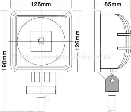 5" 30W CREE LED工作灯工程射灯车灯日行灯驾驶灯沙滩灯检修灯越野灯 4