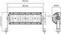 100W Single Row CREE 10W each LED Light Bar