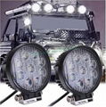 4.3" 27W round LED work lights flood spot driving truck tractor fog lamps 4x4