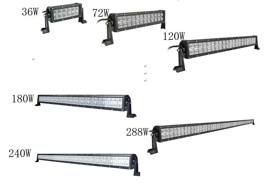 双排CREE灯珠直条工作灯泛光聚光驾驶灯越野灯4WD ATV SUV  2