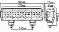 Tri Row CREE LED  work light bar flood spot driving off road 4WD ATV SUV 