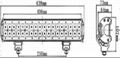 三排CREE燈珠直條工作燈氾光聚光駕駛燈越野燈4WD ATV SUV  12