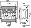 四排CREE灯珠直条工作灯泛光聚光驾驶灯越野灯4WD ATV SUV  4