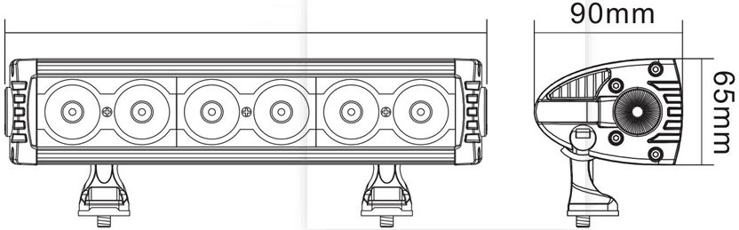 CREE 10W/LED 工作灯泛光聚光驾驶灯越野灯4WD ATV SUV  4