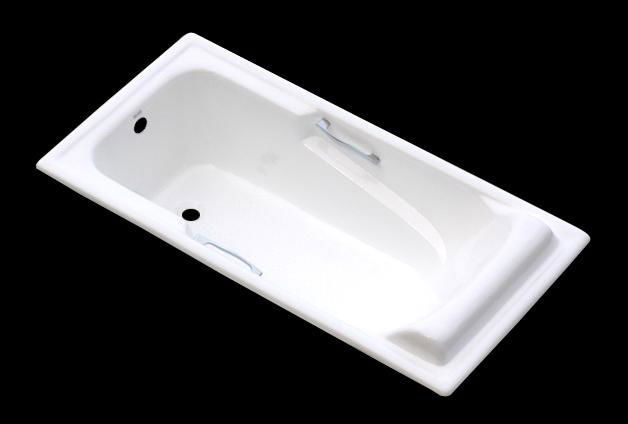 Porcelain  Retangular Cast iron enamel bathtub 1700/700