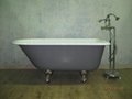 Clawfoot classical cast iron enamel bathtub