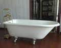 European classical slipper cast iron enamel bathtub 