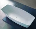 Chinese Stone resin curve bathtub