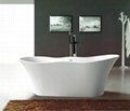 Chinese Stone resin curve bathtub