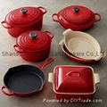 Cast iron enamel mini casseroles cookware cooking pots