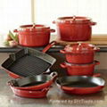 Cast iron enamel mini casseroles cookware cooking pots 2