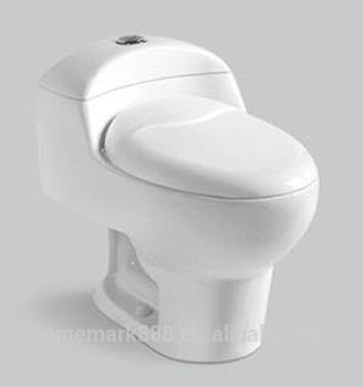 Modern Sanitary Ware Round Shape One Piece Wc Dual Flush Toilet Portable Western