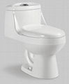 Modern Sanitary Ware Round Shape One Piece Wc Dual Flush Toilet Portable Western 2