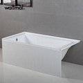 Rectangle built-in modern acrylic bathtub with skirt for European market