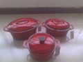 Cast iron enamel mini casseroles cookware cooking pots