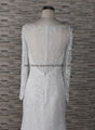 The top of quality scoop neckline wedding dress with long sleeve