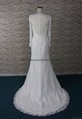 The top of quality scoop neckline wedding dress with long sleeve