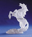 Frosted horse crafts polyresin frosted gifts frost arts