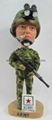 Polyresin Amy/Soldier Bobblehead Doll