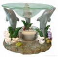 sealife oil burner, poly-resin candle