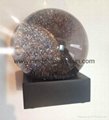 High quality snow globe with soft black surface base