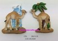 Polyresin camel fridge magnet with tower