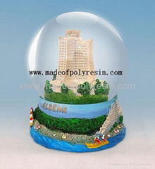 polyresin building snow ball,resin water ball,resin snow globe