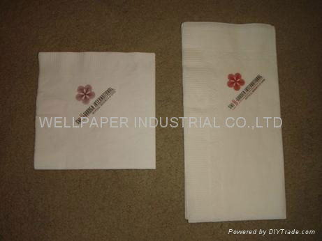 Luncheon Napkins 1/4 Fold/white napkin 4