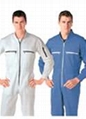 定制夏季薄款连体工作服长短袖套装 劳保工程服 工程工装连体服
