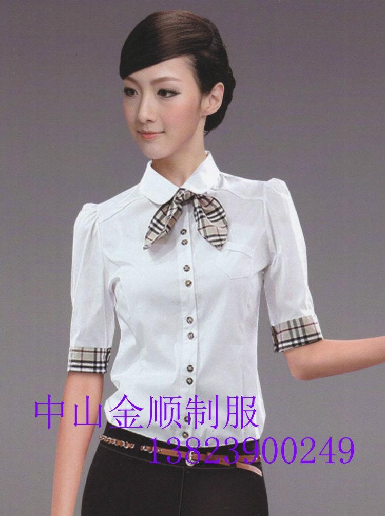 品牌女式衬衫职业套装行政制服订做 职业装衬衫 5