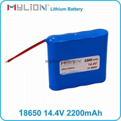 Rechargeable Lithium Battery For Smart Vacuum Cleaner 18650 2200mah 14.4V