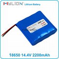Rechargeable Lithium Battery For Smart Vacuum Cleaner 18650 2200mah 14.4V 2