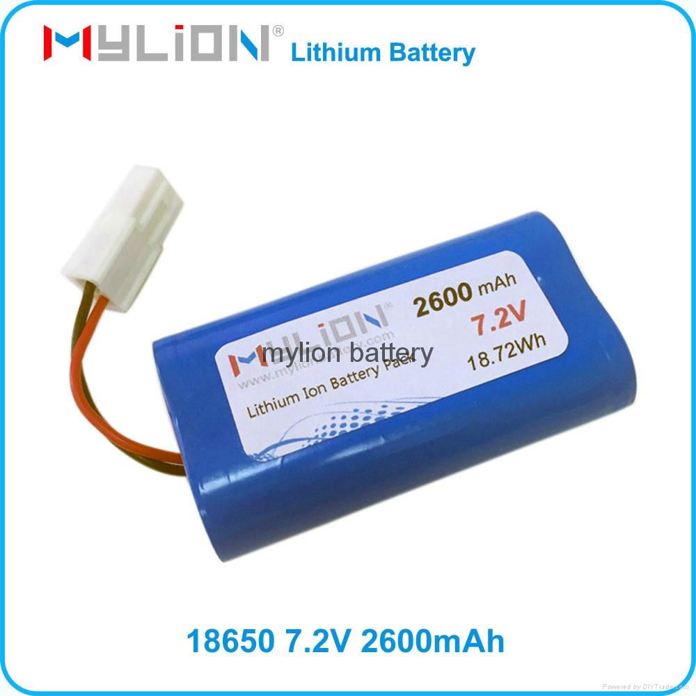 Rechargeable Lithium Battery For LED Light or Solar Light 18650 2600mah 7.2V