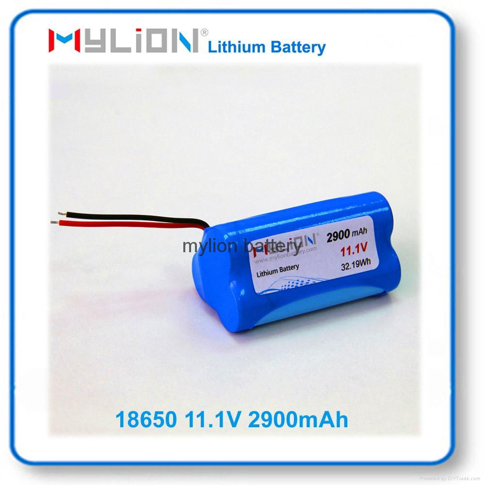 Rechargeable Lithium Battery For LED Light or Solar Light 18650 2900mah 10.8V