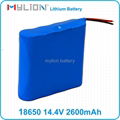 li-ion battery pack 14.4V 2600mah for 18650 Lithium battery sprayer