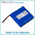 li-ion battery pack 14.4V 2600mah for 18650 Lithium battery sprayer