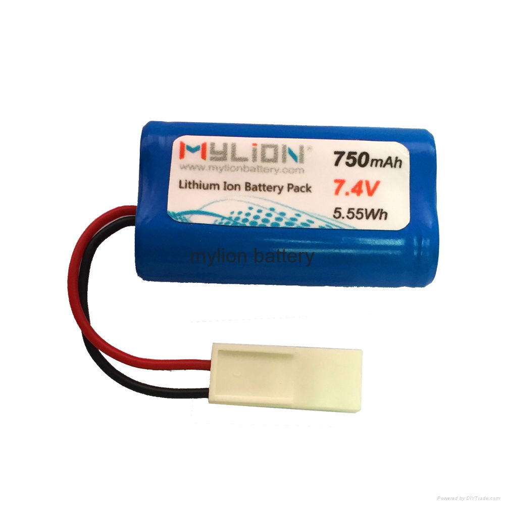 Mylion Lithium Battery 14500 2S 750mah 7.4V for electrical toy or phone 2