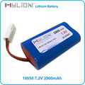 Mylion 7.2v 2900mah 18650 li ion battery For Toy RC Model