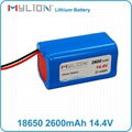 rechargeable battery for led cleaner robot sprayer 18650 14.4V 2600ma 2