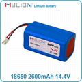rechargeable battery for led cleaner robot sprayer 18650 14.4V 2600ma 3