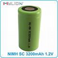 high quality rechargeable 1.2v SC 3200mah nimh Battery