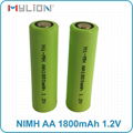 rechargeable nimh 1.2v 1800mah aa battery