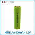 rechargeable nimh 1.2v 650mah aa Battery