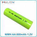  rechargeable nimh 1.2v 600mah AA Battery