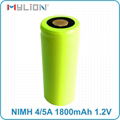 rechargeable 1.2v 4/5A 1800mah nimh Battery