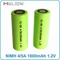 rechargeable 1.2v 4/5A 1800mah nimh Battery