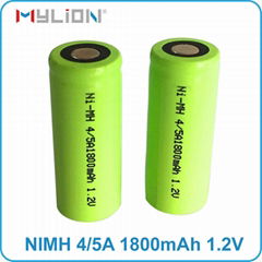 rechargeable 1.2v 4/5A 1800mah nimh Battery