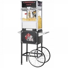 12 ounce stainless steel popcorn machine w/ Cart (PM12C)