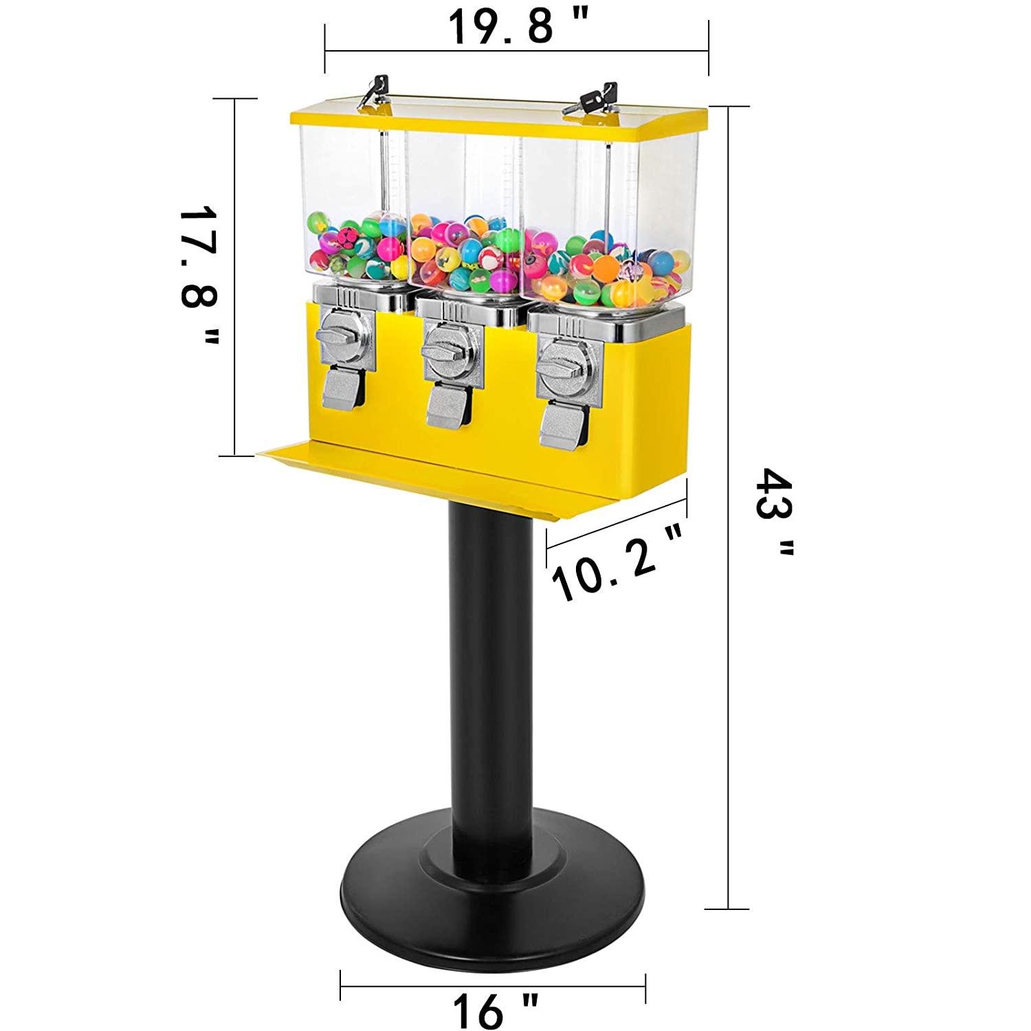 TR103B -  Triple Gumball/Candy Machine w/ Monster Stand 6