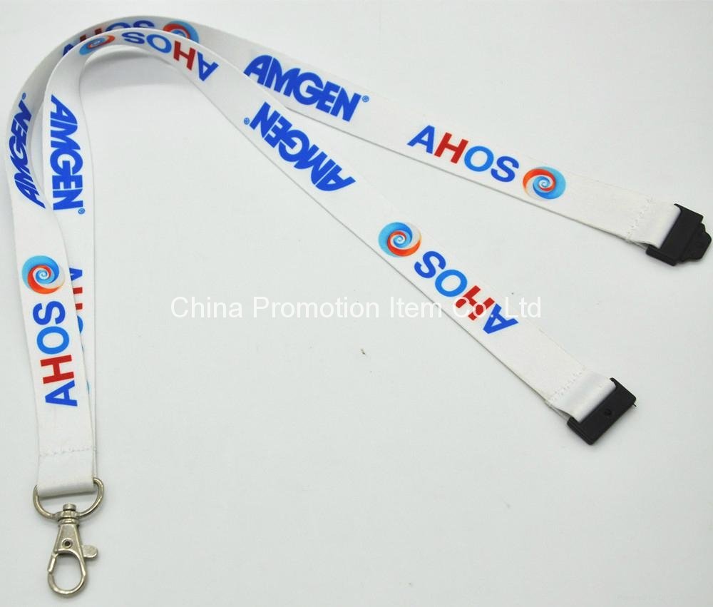 Polyester material lanyard with plastic buckles 2